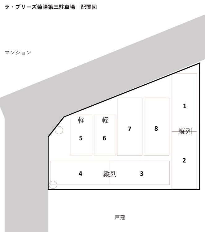 ラ・ブリーズ菊陽第三駐車場の駐車配置図