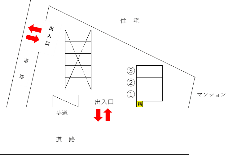 東久留米柳窪第1の駐車配置図