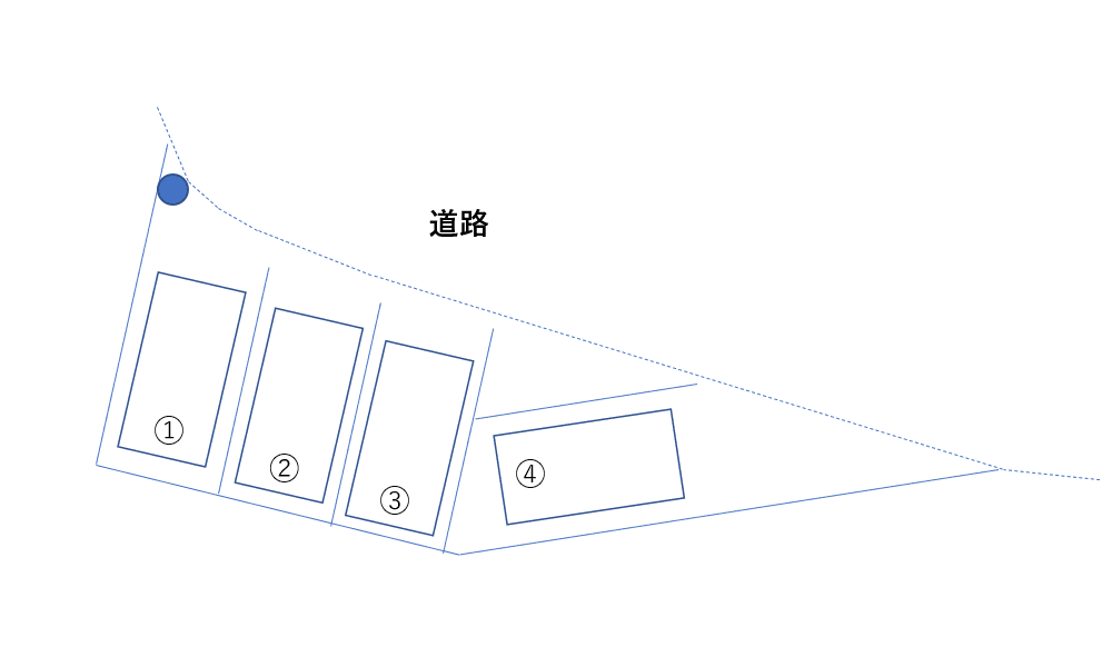新海Ⅲ駐車場の駐車配置図