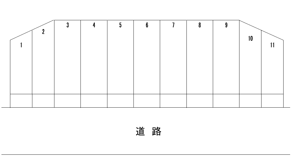 保城（紬）パーキングの駐車配置図
