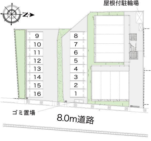畑中Ⅲ(36347)の駐車配置図