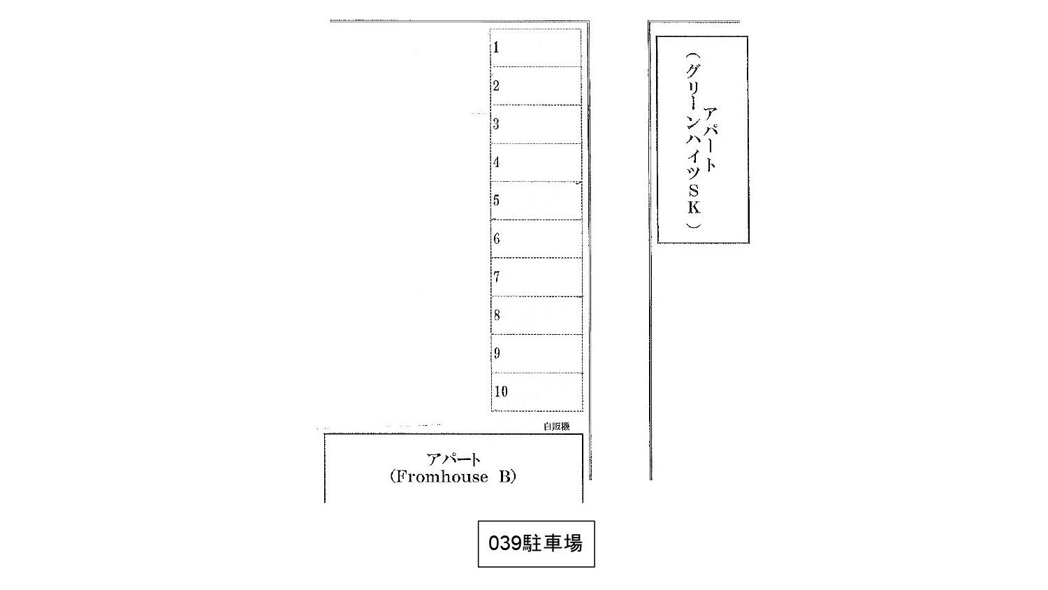 ０３９駐車場の駐車配置図
