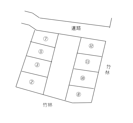坂の上南 駐車場の駐車配置図