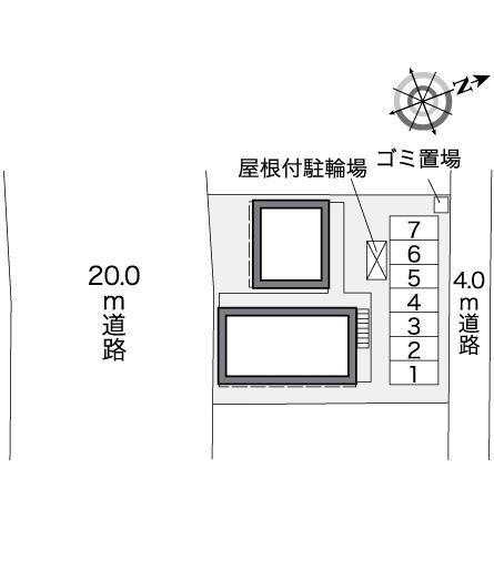 浦里(36648)の駐車配置図