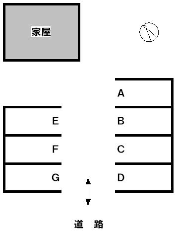 382柳川町駐車場の駐車配置図