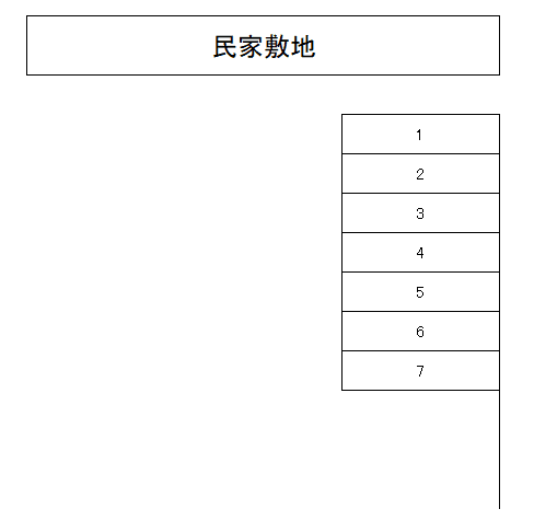 直鮒　岡田駐車場の駐車配置図