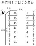 烏森町６丁目２００番の駐車場