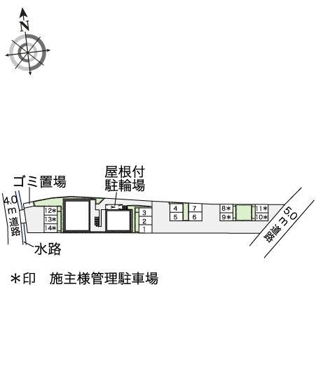 美原長田(43664)の駐車配置図