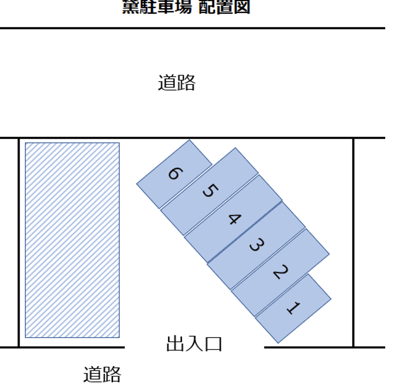 黛駐車場の駐車配置図
