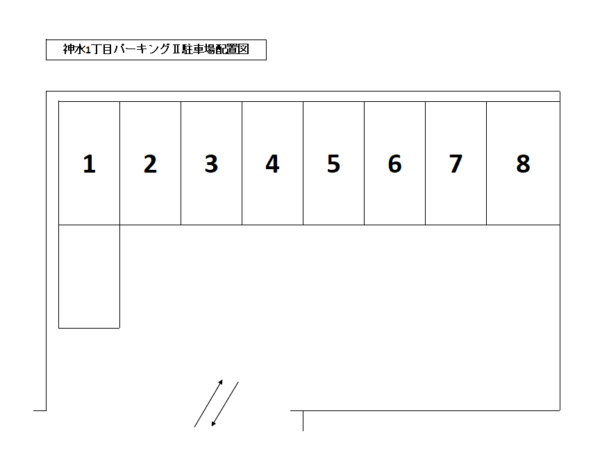 神水1丁目パーキングⅡの駐車配置図