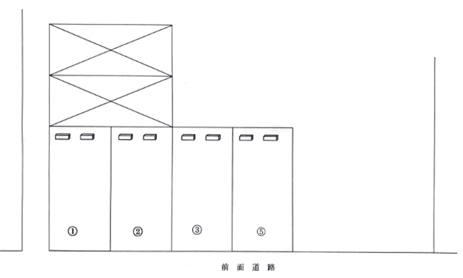 北口駐車場　31-17の駐車配置図