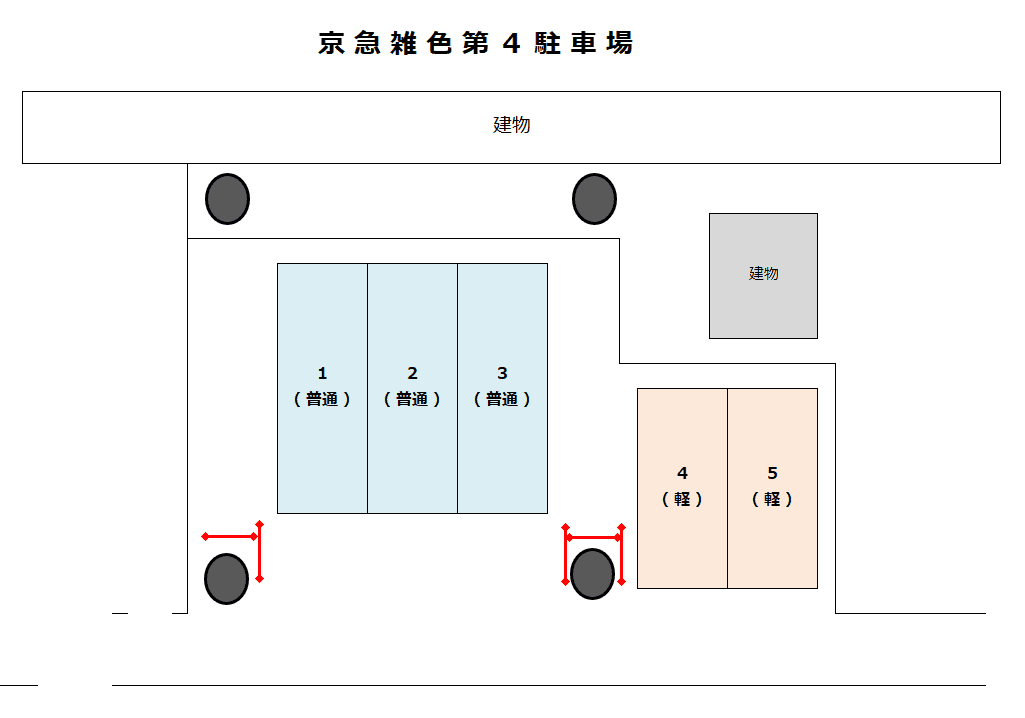 京急雑色第４の駐車配置図