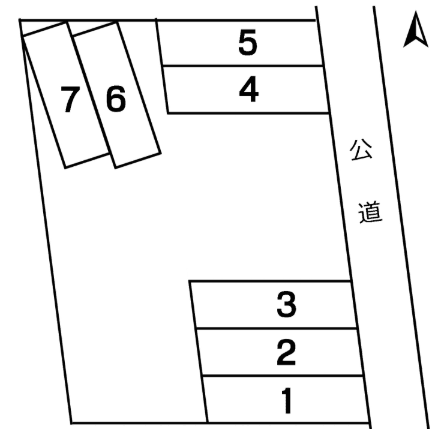 荒井駐車場の駐車配置図