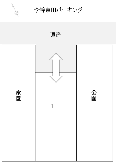 李埣東田パーキングの駐車配置図