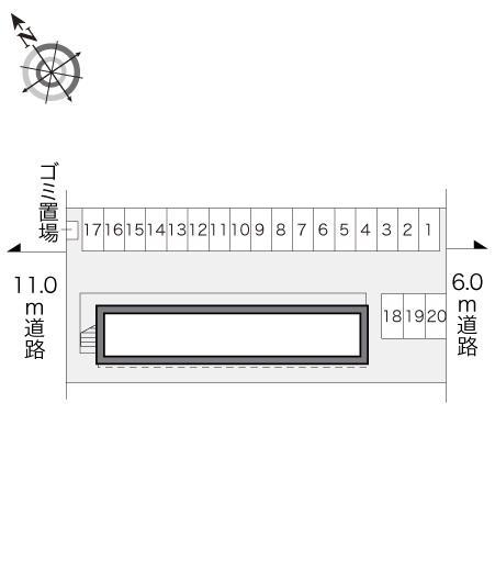 サンフラワ(17062)の駐車配置図