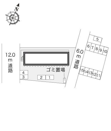 オリーブ(23819)　敷地外駐車場の駐車配置図