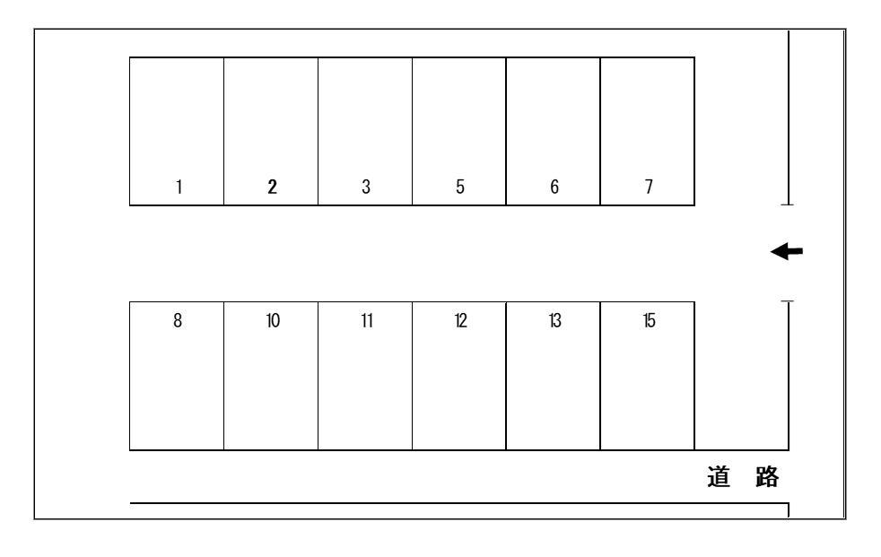 富士第１駐車場の駐車配置図