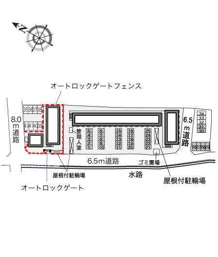 ショコラⅡ(40590) 敷地外駐車場の駐車配置図