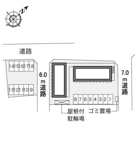 ひばり野(34196)　敷地外駐車場の駐車配置図