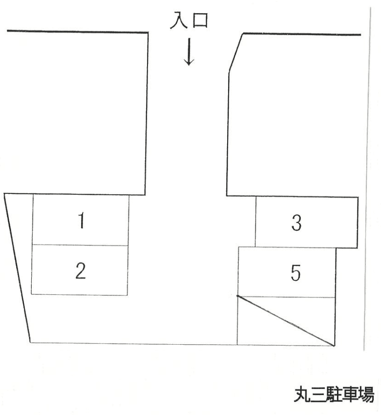 丸三駐車場の駐車配置図
