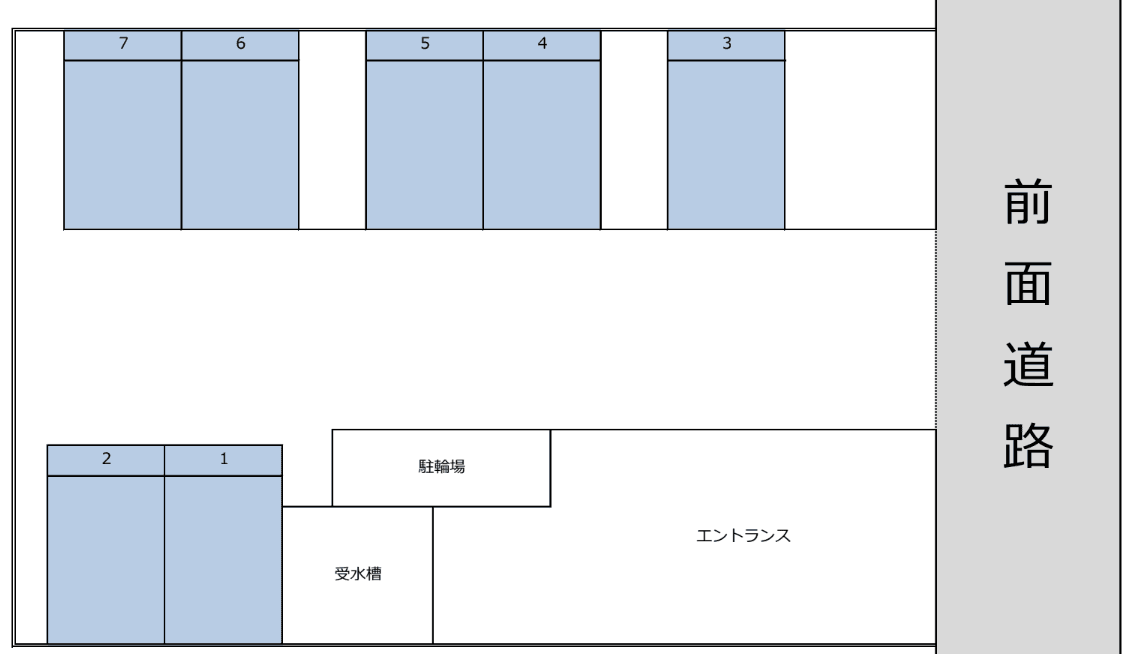 ハイホーム的場駐車場の駐車配置図