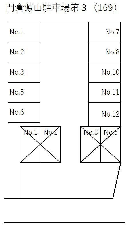 門倉源山駐車場第３（169）の駐車配置図