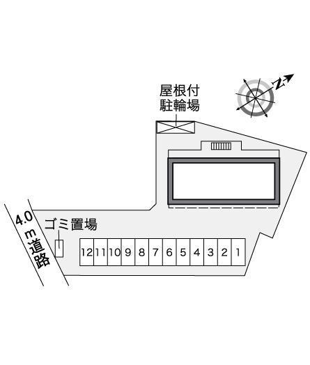 リバーヴィレッジＭ(36498)の駐車配置図