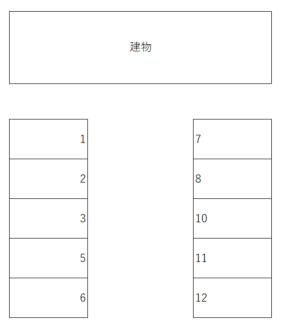 山埜マンションの駐車配置図