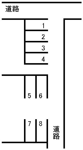 国府第1駐車場の駐車配置図