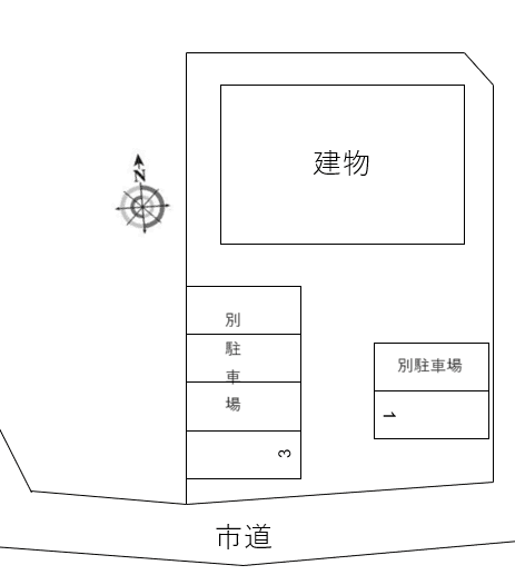 メテオール南別駐車場の駐車配置図