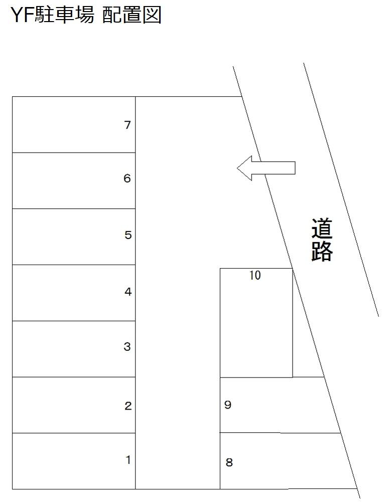YF駐車場の駐車配置図