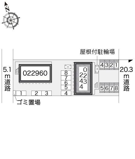 クララⅡ(23244)の駐車配置図