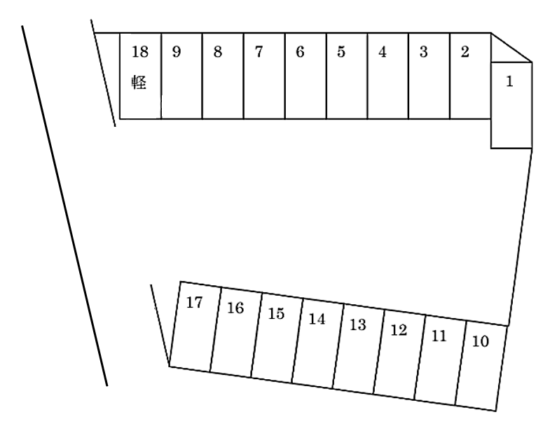 六反第一駐車場の駐車配置図