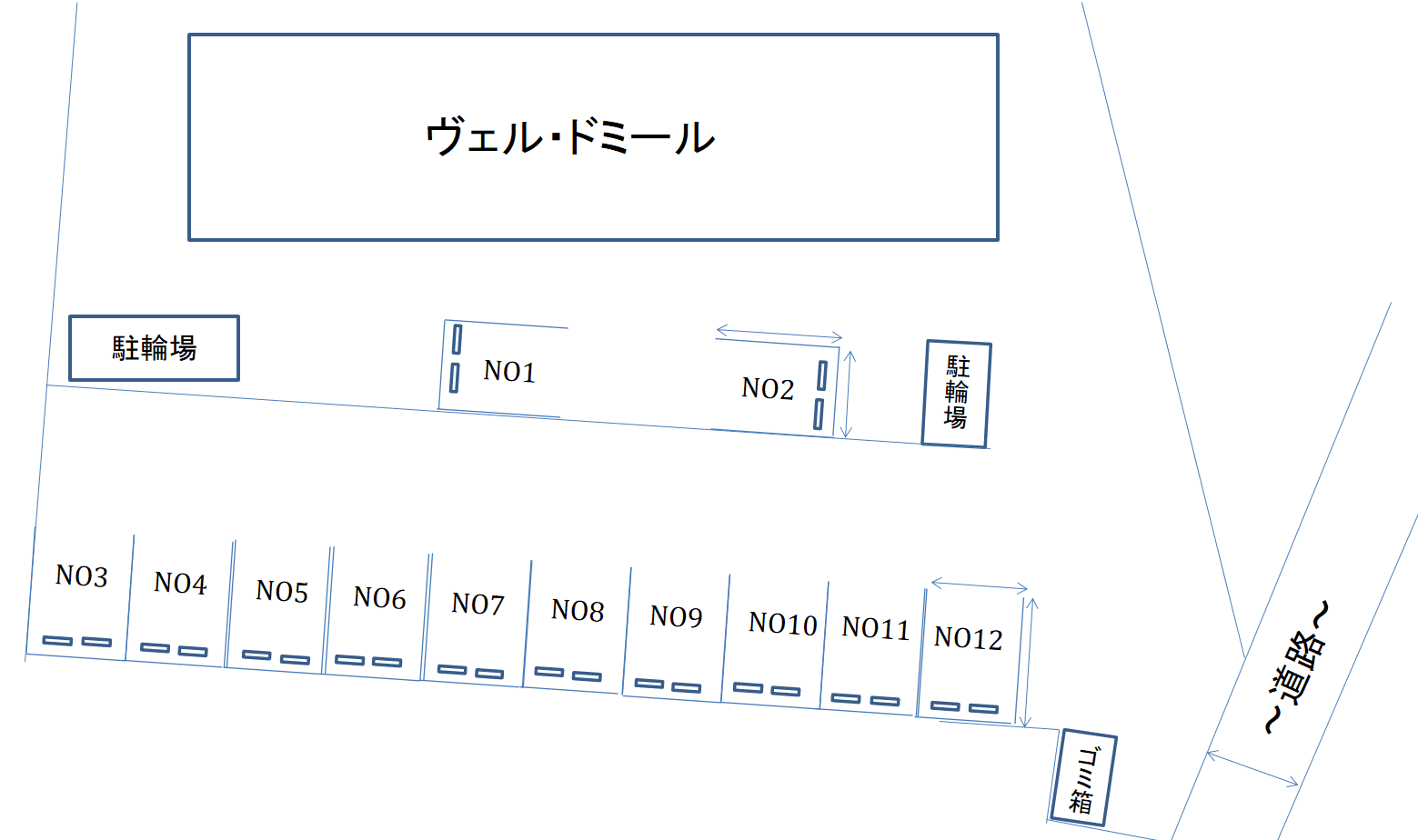 ヴェル・ドミールの駐車配置図