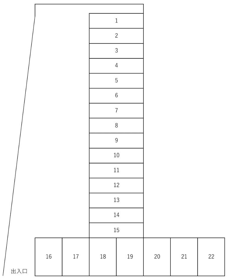 渡辺Ｓパーキングの駐車配置図