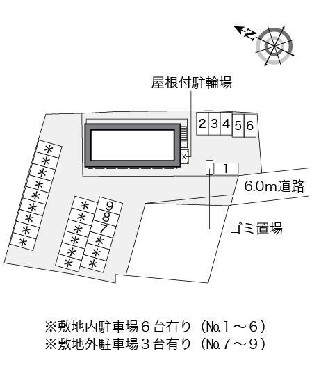 ＨＩＲＯＳＨＩＢＡ(38138)　敷地外駐車場の駐車配置図