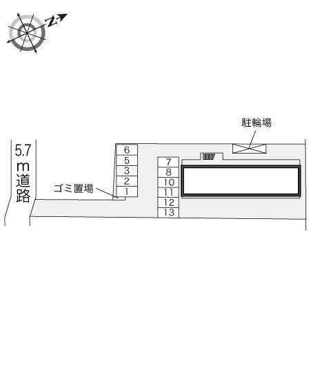 ＷＥＳＴ米田(19095)の駐車配置図