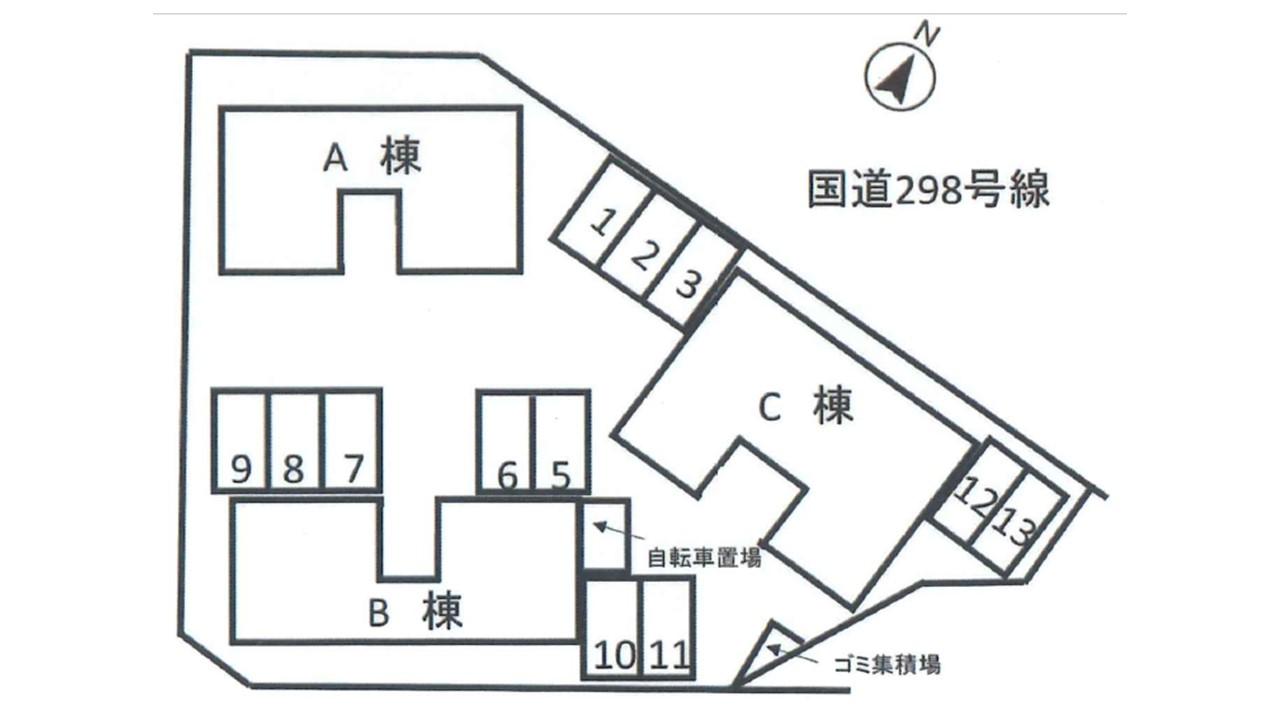 キラニーハイツ駐車場の駐車配置図