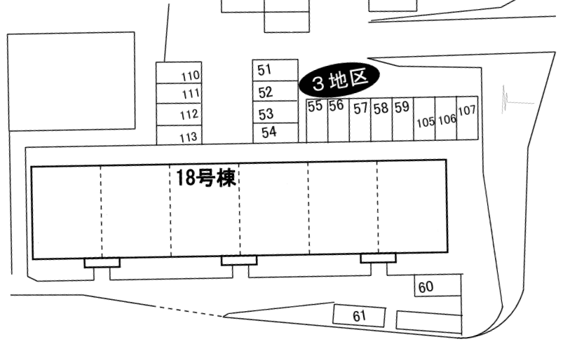 黒松第二_第３地区の駐車配置図