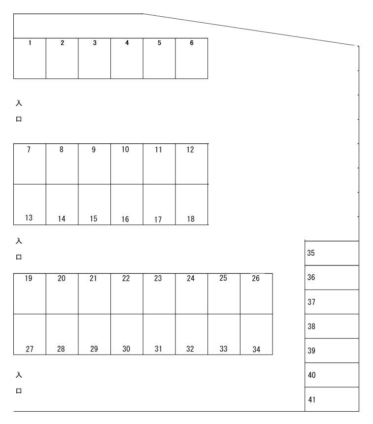 月極 斉藤勝久パーキングの駐車配置図