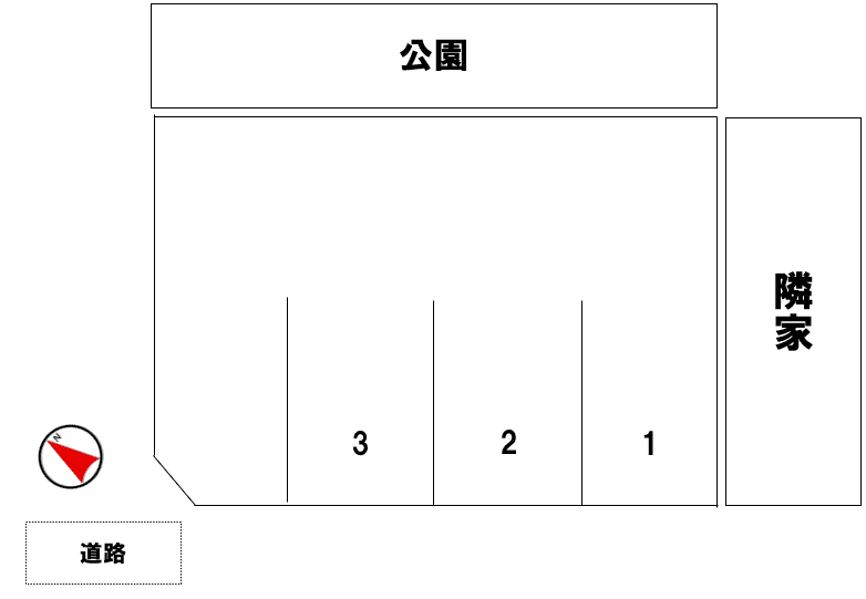 はるみ駐車場の駐車配置図