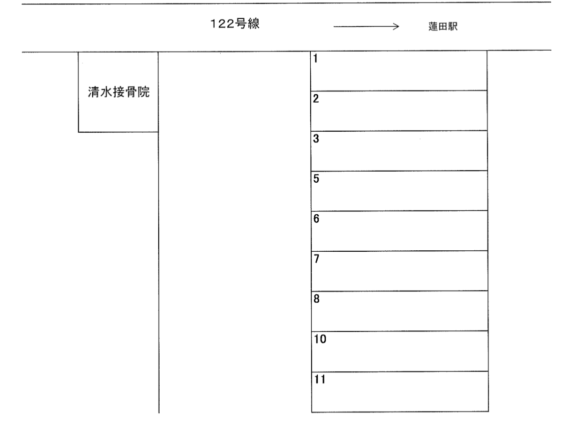 吉田駐車場の駐車配置図