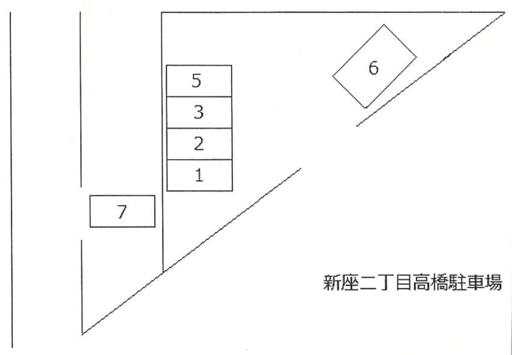 新座２丁目高橋駐車場の駐車配置図