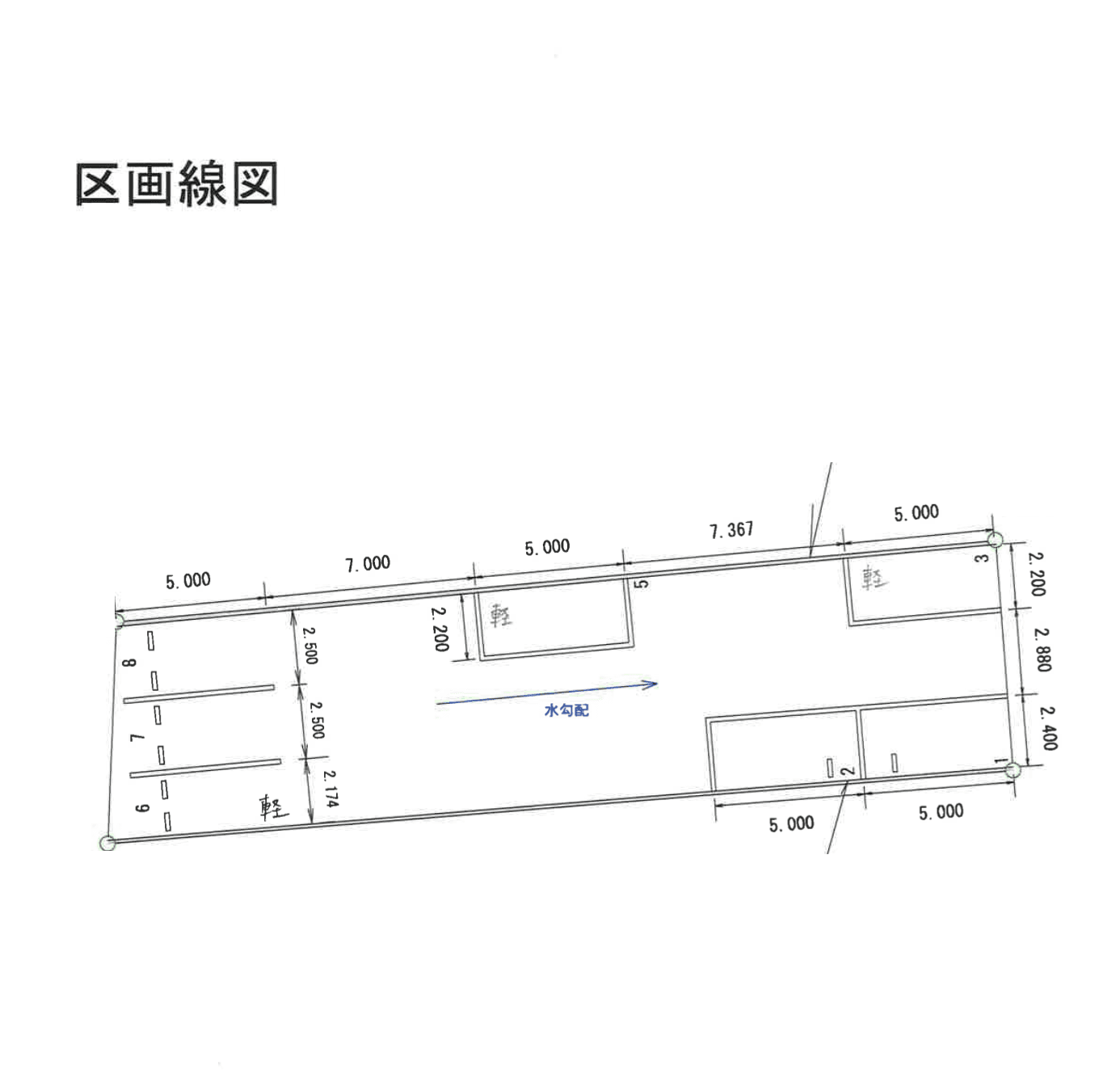 筥松Mパーキングの駐車配置図
