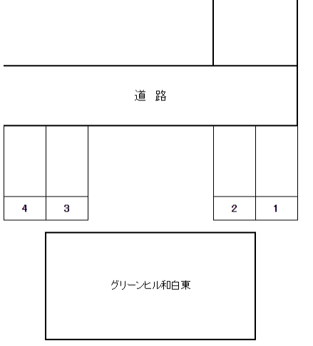 グリーンヒル和白東駐車場の駐車配置図