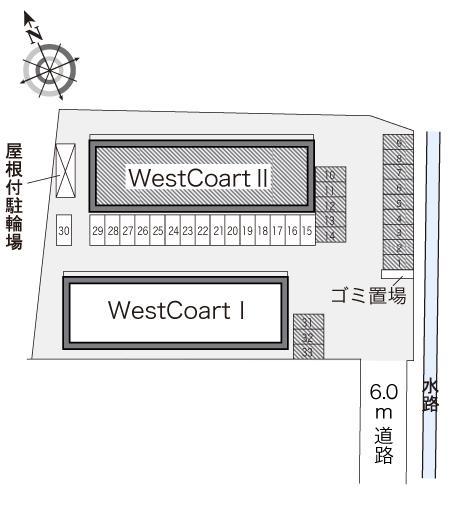 ＷｅｓｔＣｏｕｒｔⅡ(22755)の駐車配置図