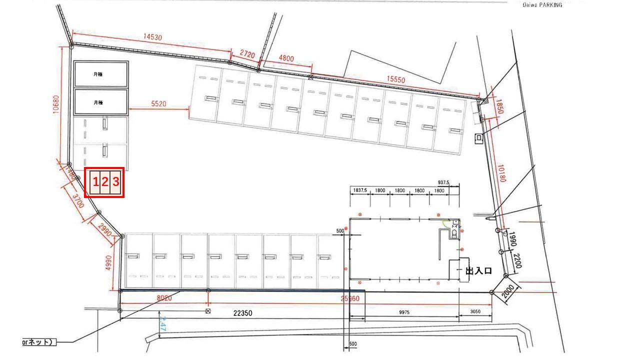 【バイク専用】大崎１丁目第１の駐車配置図