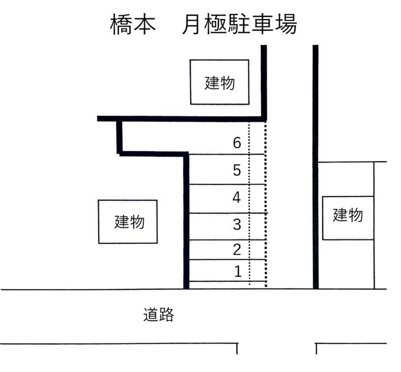 橋本　月極駐車場の駐車配置図