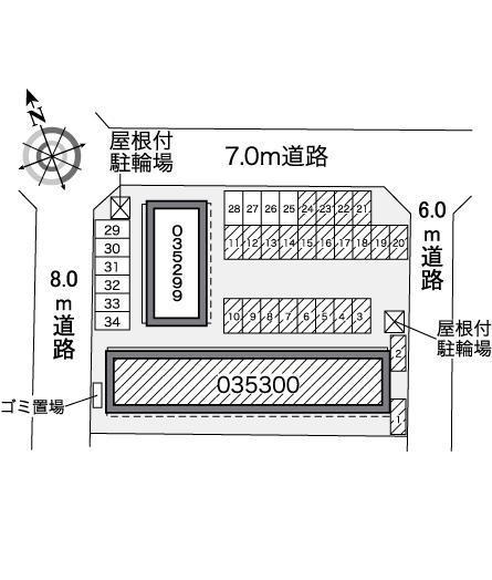 金生Ｂ(35300)の駐車配置図