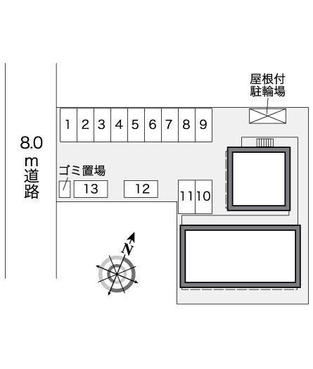 下香貫(27460)の駐車配置図